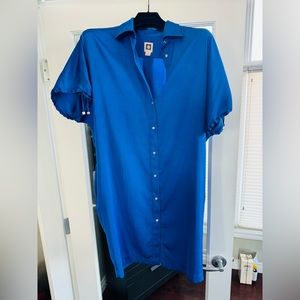 Silky sapphire blue dress